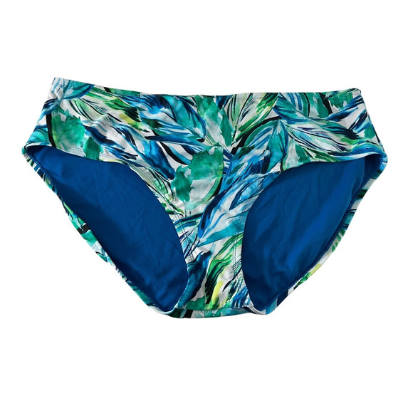 Terra & Sky Women's Plus Size 3X 24W-26W Blue Multi High Waist Swim Bottom - Picture 7 of 9